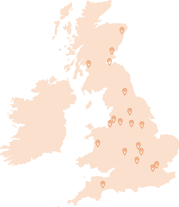 Map of est8s locations